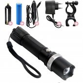 Profesyonel Şarjlı El Feneri Ledli+Flashlight+Zoom Özellikli+Tüfek Aparatı 6 Parça Full Set - 1