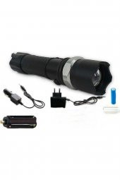 Profesyonel Şarjlı El Feneri Ledli+Flashlight+Zoom Özellikli+Tüfek Aparatı 6 Parça Full Set - 2