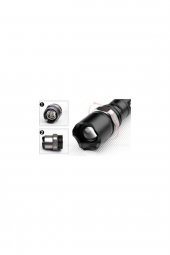 Profesyonel Şarjlı El Feneri Ledli+Flashlight+Zoom Özellikli+Tüfek Aparatı 6 Parça Full Set - 3