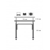 servetavcı Yükseklik Ayarlı Laptop Sehpası ve Çalışma Masası - Ceviz (Tekerli) - 3