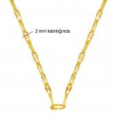 14 Ayar Altın Sonsuzluk Zincir - 60cm - 5