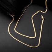 14 Ayar Altın 3 mm. Balıksırtı Zincir 60 cm - 4