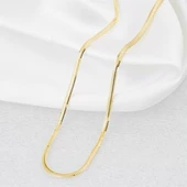 14 Ayar Altın 3 mm. Balıksırtı Zincir 60 cm - 3