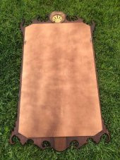 Vintage Ahşap Oyma Desenli Çerçeveli Ayna 71,5x123 cm - 5