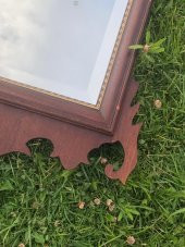 Vintage Ahşap Oyma Desenli Çerçeveli Ayna 71,5x123 cm - 11
