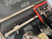 AEG Mignon 4 Antika Daktilo - Koleksiyonluk Ahşap Kasalı Daktilo No5 - 5