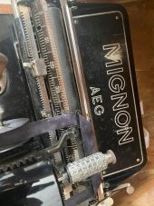 AEG Mignon Model 4 Antika Daktilo - Koleksiyonluk Ahşap Kasalı Daktilo No2 - 2