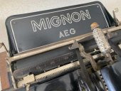 AEG Mignon 4 Antika Daktilo - Koleksiyonluk Ahşap Kasalı Daktilo No3 - 5