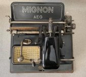 AEG Mignon Antika Daktilo - Koleksiyonluk Metal Kasalı Daktilo No4 - 6