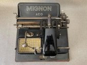 AEG Mignon Antika Daktilo - Koleksiyonluk Metal Kasalı Daktilo No4 - 10