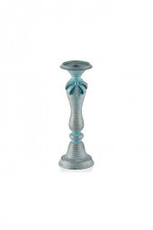 Mavi Kurdeleli Büyük Mumluk 33X12 Cm Pr30-1033 - 1