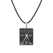 Gümüş Barbaros Hayrettin Paşa Sancağı İşlemeli Kolye thumbnail 2