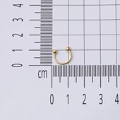 14 Ayar Altın Kıkırdak Piercing Küpe - 5