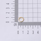 14 Ayar Altın 5 Taş Piercing Kıkırdak Küpe - 5