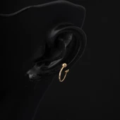 14 Ayar Altın Kıkırdak Piercing Küpe - 2