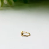 14 Ayar Altın Kıkırdak Piercing Küpe - 3