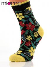 3lü Bayan Çiçekli Çorap thumbnail 1