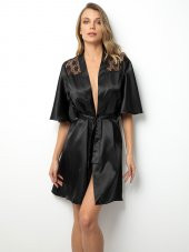 Sırtı Dantelli Saten Sabahlık thumbnail 1