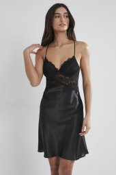 pierre cardin Saten Dantelli Gecelik Sabahlık Takım thumbnail 1