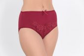 Ön ve Arka Dantel Detaylı Günlük Kadın Külot Bordo thumbnail 1