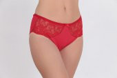 Dantel Detaylı Günlük Kadın Külot Kırmızı thumbnail 1