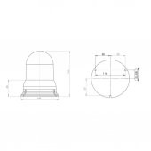 Döner (Tepe) Lamba 12V + Döner Lamba Ayağı (332879538) - 4