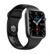 Seri 8 EW01  Yüksek Kalite 1.92 inç Çift Düğmeli Siyah Renk Akıllı Saat thumbnail 1