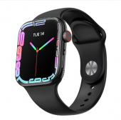 Seri 8 EW01  Yüksek Kalite 1.92 inç Çift Düğmeli Siyah Renk Akıllı Saat thumbnail 2