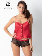 Dantelli Saten Şortlu Takım thumbnail 9