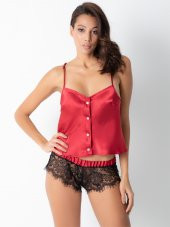 Dantelli Saten Şortlu Takım thumbnail 2