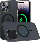 Apple iPhone 14 Pro için Magsafe ile uyumlu Kılıf Mat Kadifemsi Special Edition PC Kapak - 7