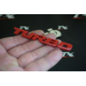 Turbo Bagaj Kırmızı Metal 3M 3D Bagaj Yazı Logo K - 1