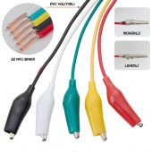 10'lu Krokodil Kablo Timsah Ağızlı Kıskaç Timsah Ağzı 50CM B11 - 4