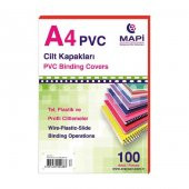 Mapi Cilt Kapağı Plastik Opak A4 160 MIC Kırmızı 2040203 - 1