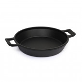 VULOM LOTUS Demir Döküm Tava 26 cm Çift Kulp Mat Siyah - 1
