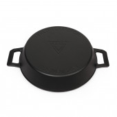 VULOM LOTUS Demir Döküm Tava 26 cm Çift Kulp Mat Siyah - 3