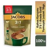 Jacobs 3ü1 Arada Gold Kahve Karışımı Yumuşak Lezzet 100 Adet - 1