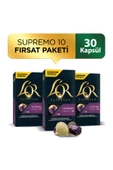 L'OR - Supremo - Intensity 10 - Nespresso Uyumlu Kapsül Kahve Fırsat Paketi 10 x 3 Paket (30 Adet) thumbnail 1