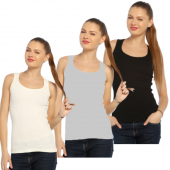 Darkzone Siyah-Gri-Beyaz 3'lü Spor Kadın Atlet - 1