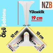 Lüks Mobilya Kanepe Sehpa TV Ünitesi Koltuk Ayağı 19 cm Beyaz Baza Ayak thumbnail 4