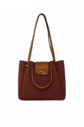 Bagmori Bordo Demir Tutmalı Kapaklı Nubuk Çanta thumbnail 1