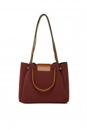 Bagmori Bordo Demir Tutmalı Kapaklı Nubuk Çanta thumbnail 3