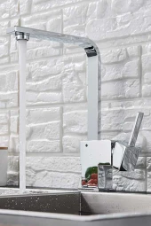 Venita Mix Kuğu Kare Mutfak Evye Bataryası Sıcak Soğuk Su Çıkışl thumbnail 1