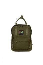 Bagmori Haki Kare Askı Ayarlı Mini Sırt Çantası thumbnail 1