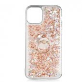 Apple iPhone 11 Pro Kılıf Sulu Simli Akışkan Silikon - 4