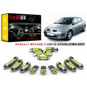 Renault Megane 2 LED İç Aydınlatma Ampul Seti FEMEX Parlak Beyaz - 1