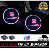 Honda Typer Araçlar İçin Pilli Yapıştırmalı Kapı Altı Led Logo - 3