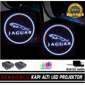 Jaguar Araçlar İçin Pilli Yapıştırmalı Kapı Altı Led Logo - 1