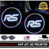 Ford RS Araçlar İçin Pilli Yapıştırmalı Kapı Altı Led Logo - 3