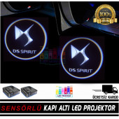 Citröen DS Auto Araçlar İçin Pilli Yapıştırmalı Kapı Altı Led Logo - 1
